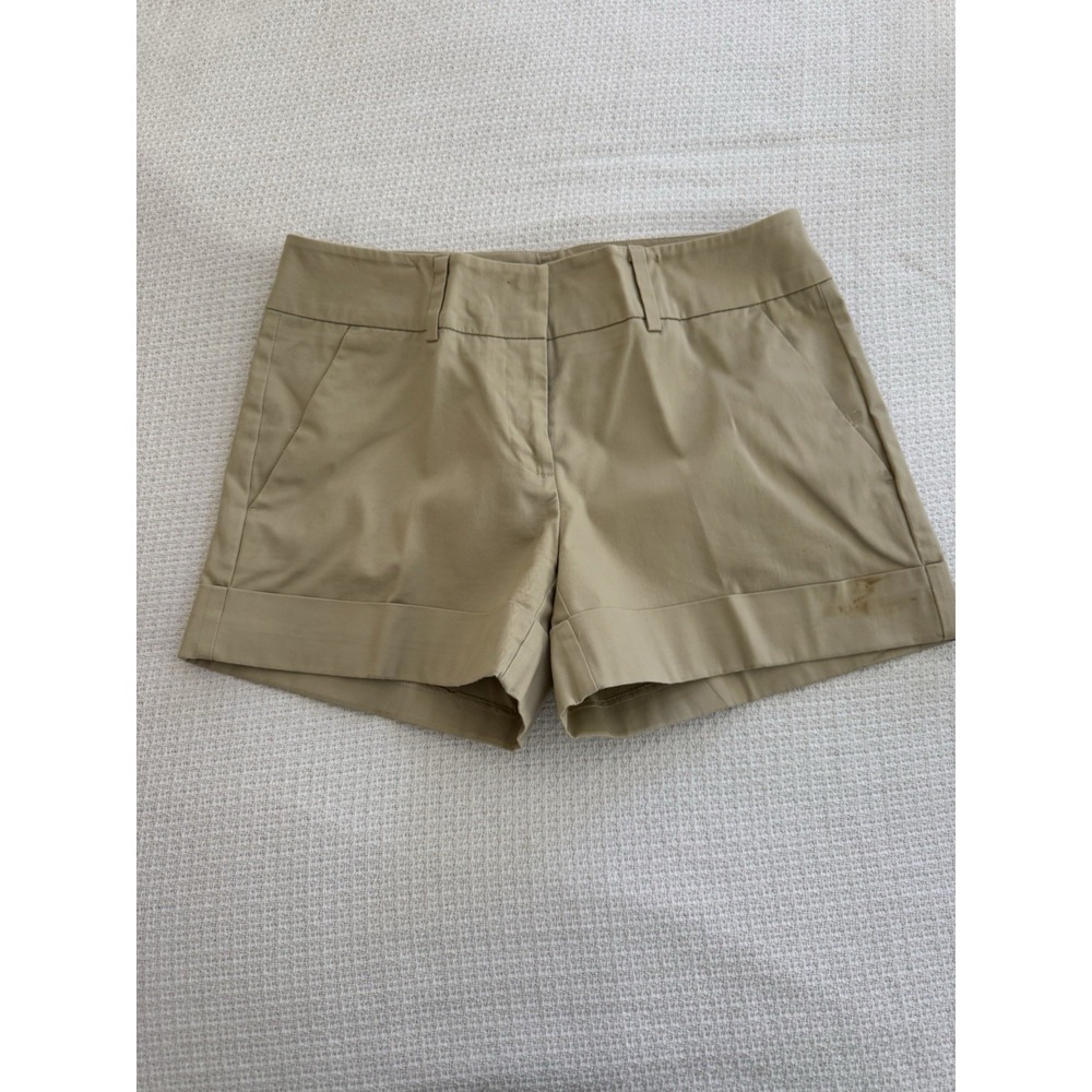 New York and Company 7th Avenue Tan Cuffed Shorts Size 4 READ BELOW